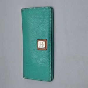 Dooney & Bourke Teal Leather Long Wallet